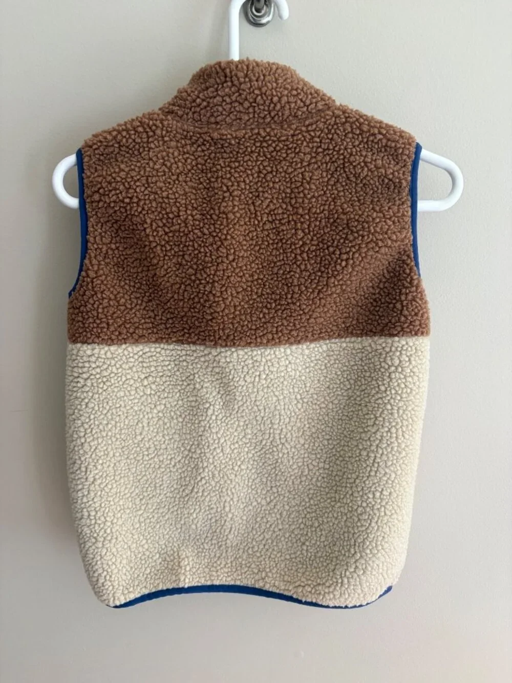 Carter’s Sherpa Teddy Fleece Color Block Brown Vest Kids Boys Size 12